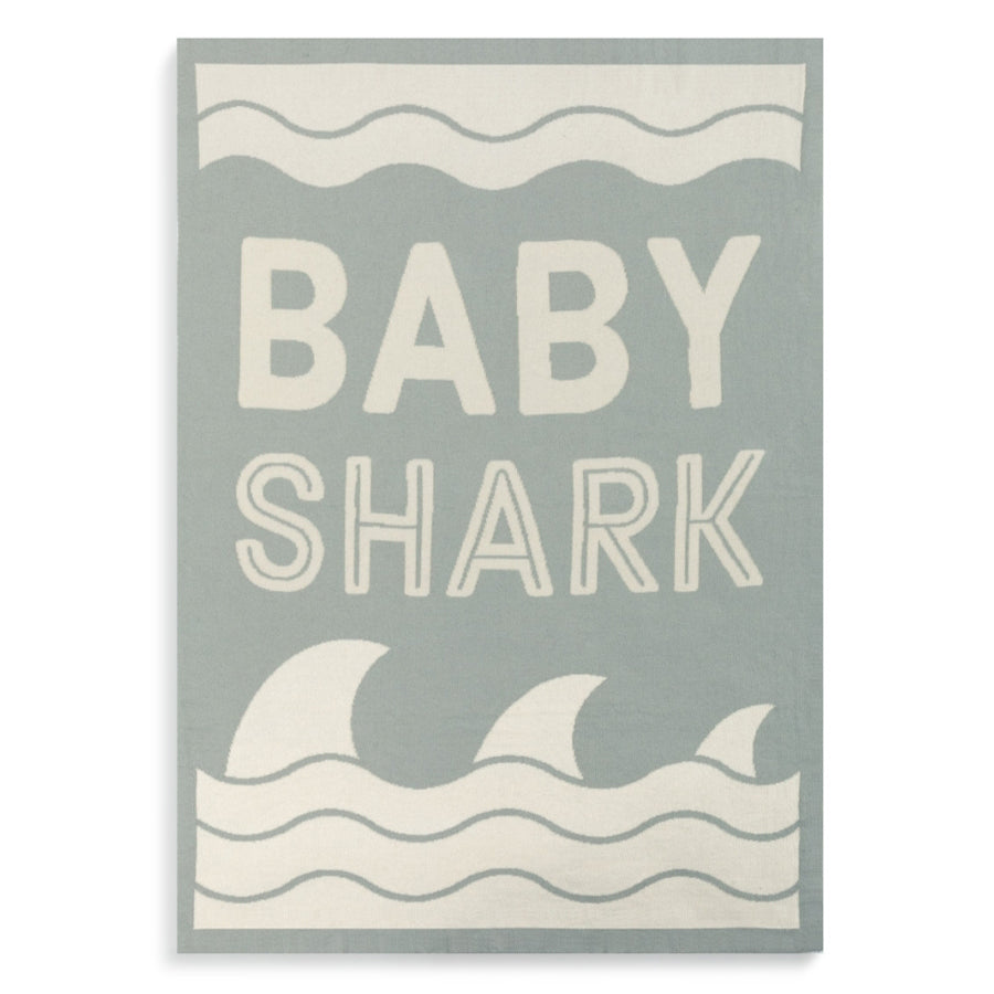 Baby Shark Woven Blanket - Nursery Keepsake-Demdaco-Joanna's Cuties