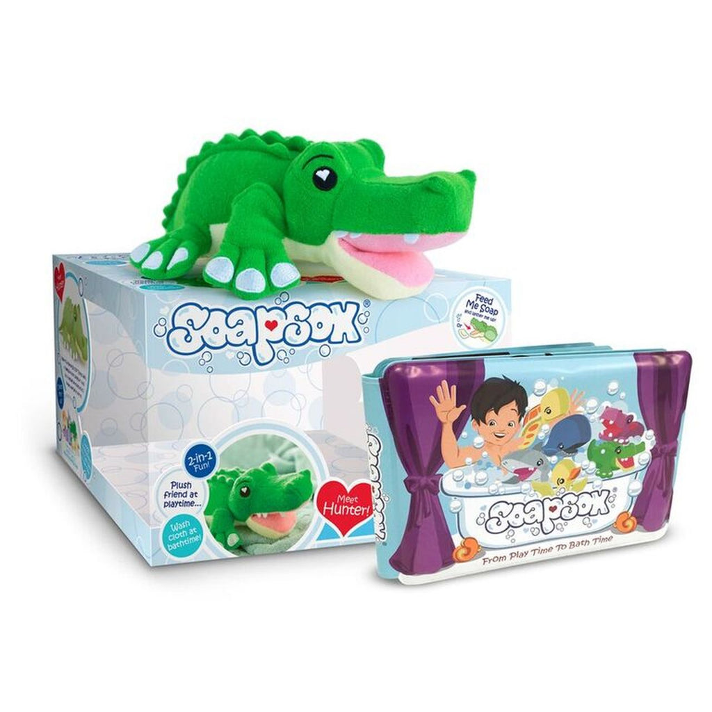 Bath Scrub - Hunter the Gator 9" - Gift Set - Soapsox - joannas-cuties