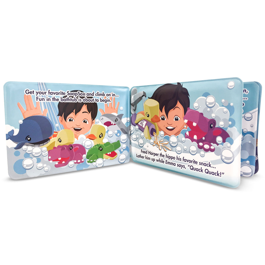Bath Scrub - Harper the Hippo 7" - Gift Set - Soapsox - joannas-cuties