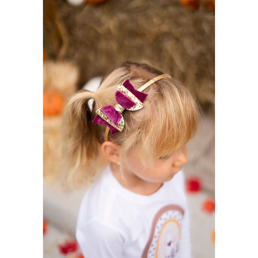 Berry Bow Headband- Thanksgiving Kids Headband-Sweet Wink-Joanna's Cuties