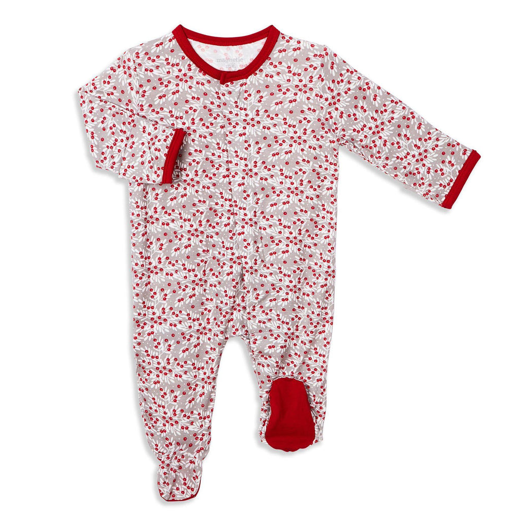 Berry Holly Day Modal Magnetic Footie - Magnetic Me - joannas-cuties