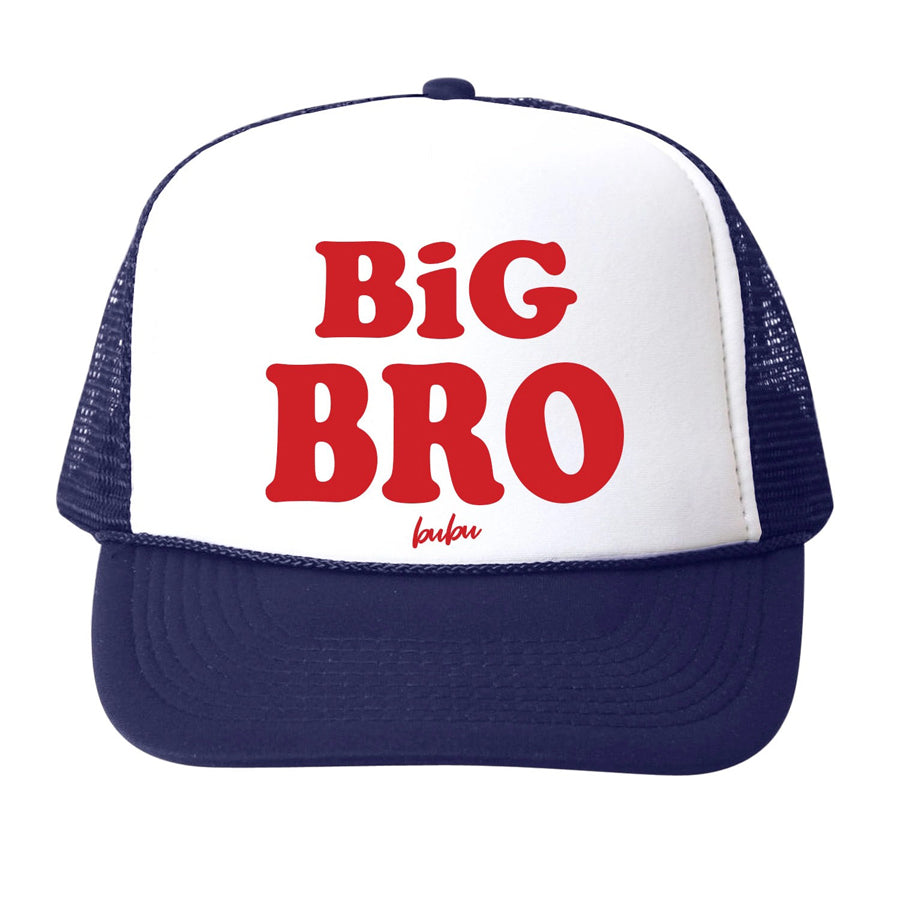 BIG BRO Navy Trucker Hat-SUN HATS-Bubu-Joannas Cuties