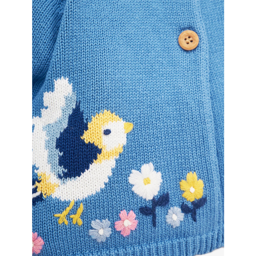 Bird Cardigan - Blue-CARDIGANS & SWEATERS-JoJo Maman Bebe-Joannas Cuties