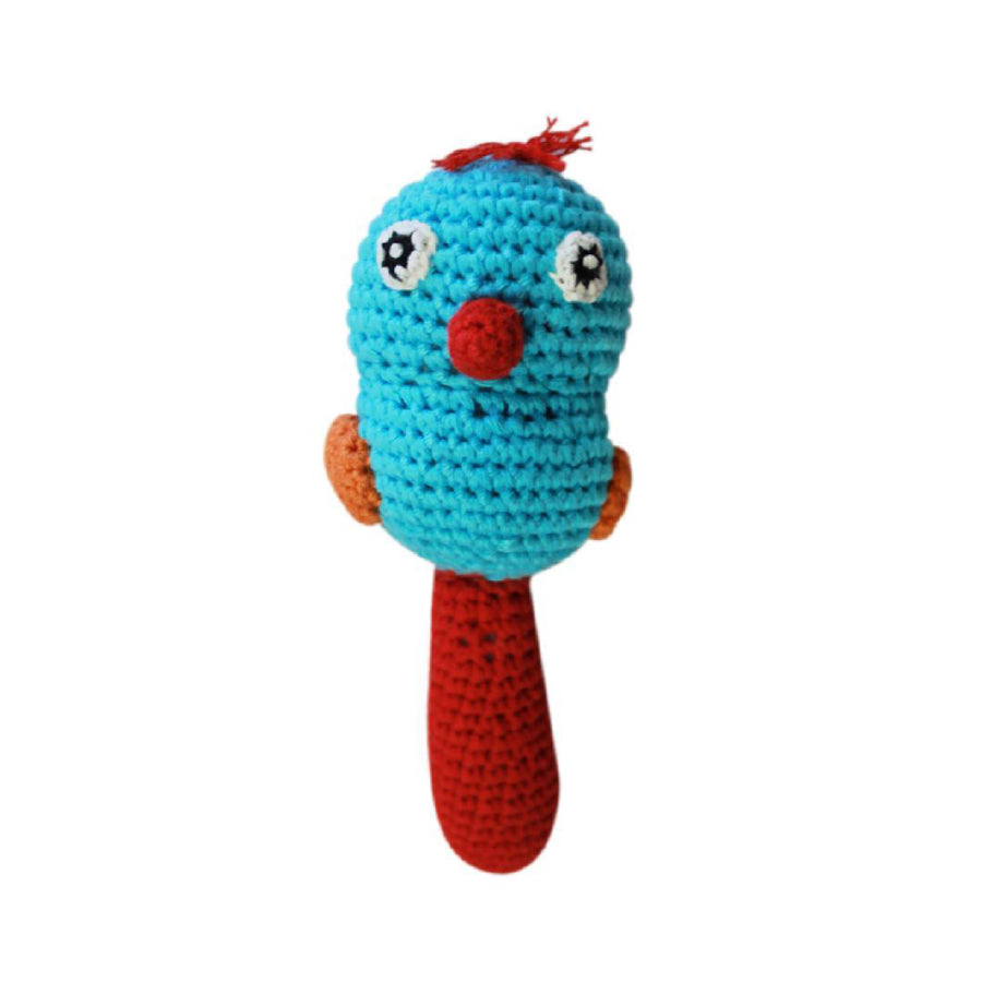 Bird Crochet Stick Rattle - Blue-Zubels-Joanna's Cuties