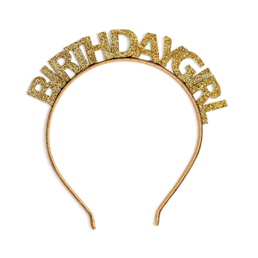 Birthday Girl Headband- Gold-HEADBANDS-Sweet Wink-Joannas Cuties