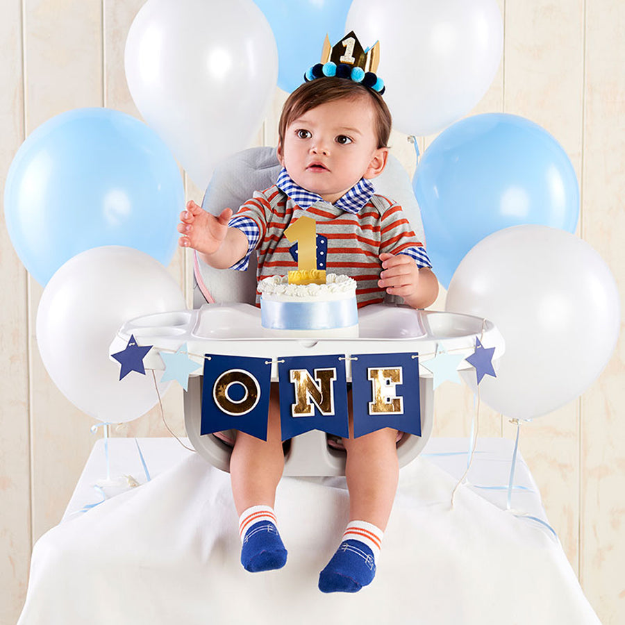 Blue & Gold 1st Birthday Decor Kit-Baby Aspen-Joanna's Cuties