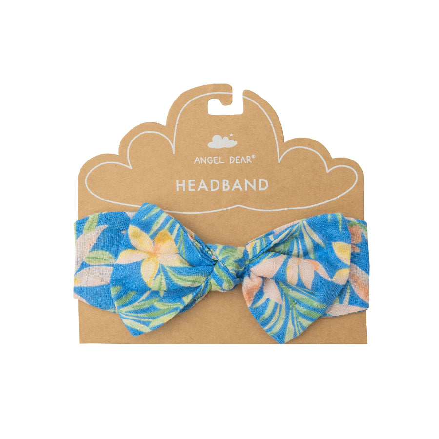 Blue Island Floral Headband-HEADBANDS-Angel Dear-Joannas Cuties