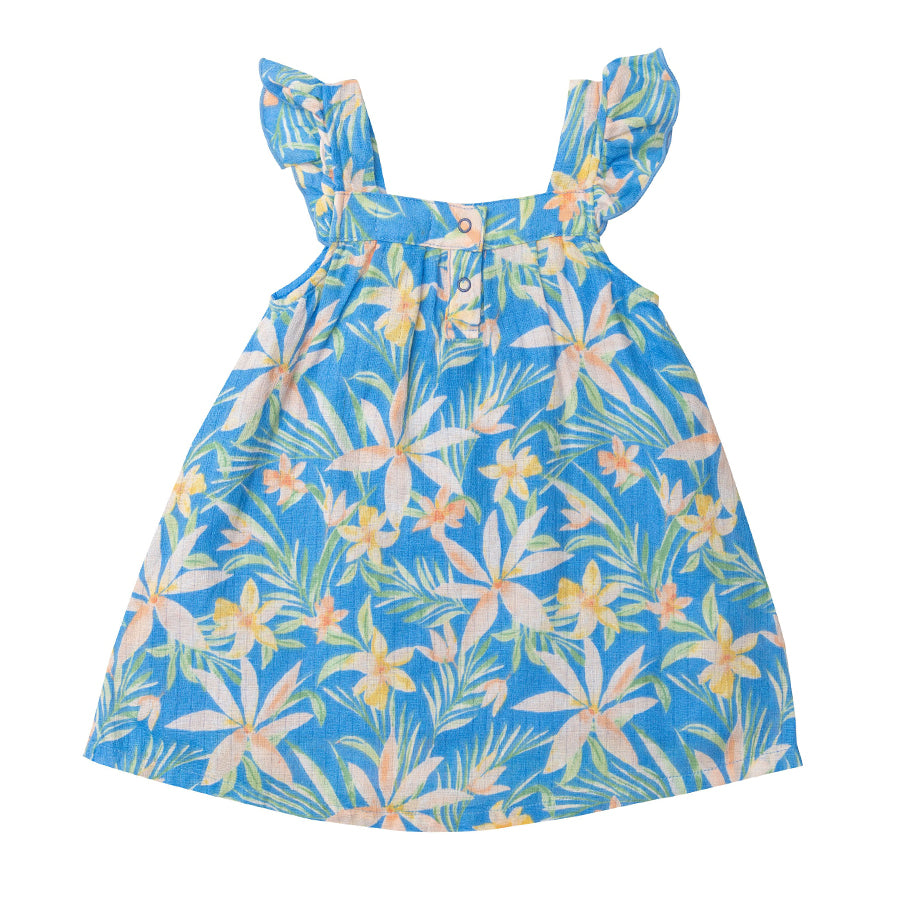 Blue Island Floral Sundress-DRESSES & SKIRTS-Angel Dear-Joannas Cuties