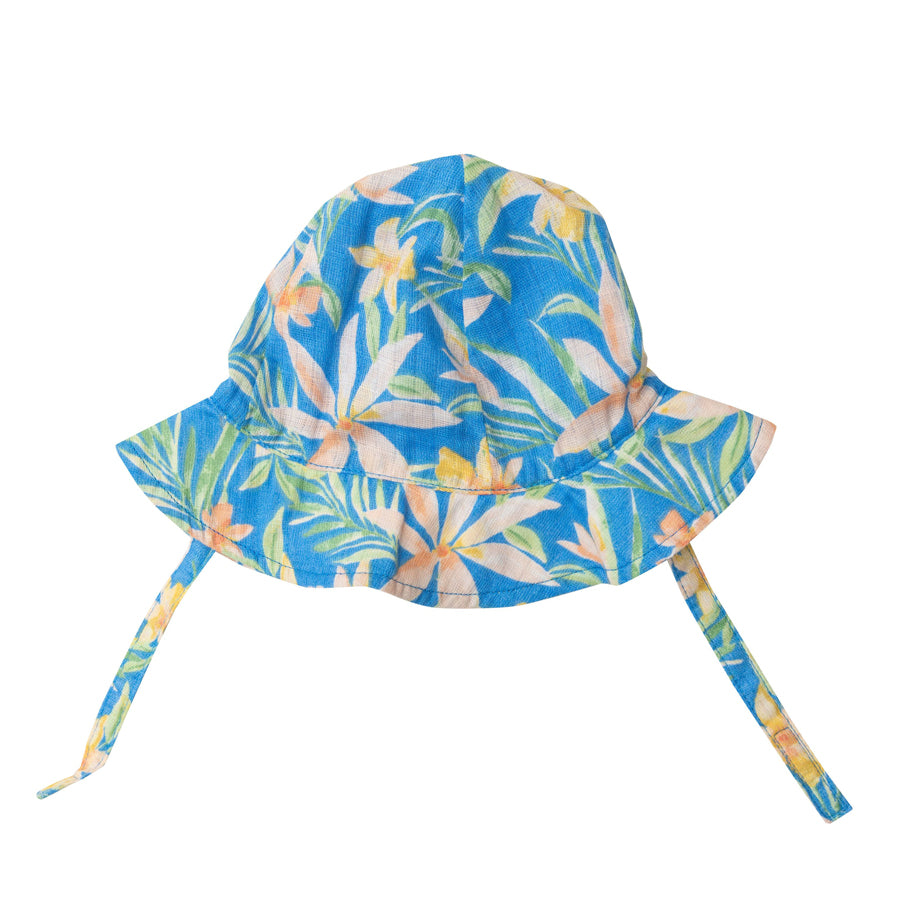 Blue Island Floral Sunhat-SUN HATS-Angel Dear-Joannas Cuties