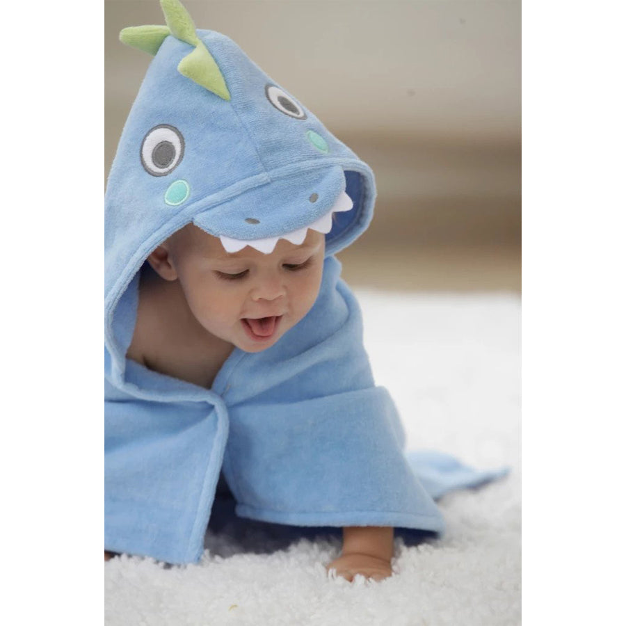 Blue Sea Serpent Hooded Baby Bath Wrap - Elegant Baby - joannas-cuties