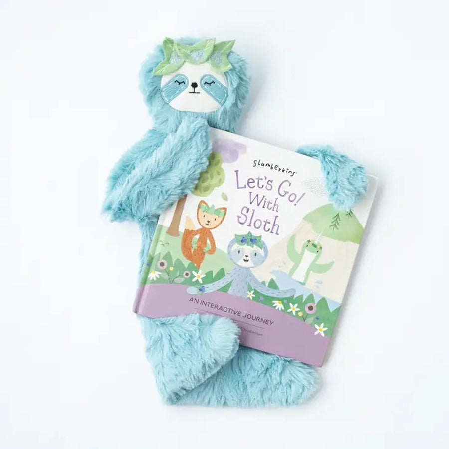 Blueberry Sloth Snuggler & Interactive Hardcover Book-SOFT TOYS-Slumberkins-Joannas Cuties