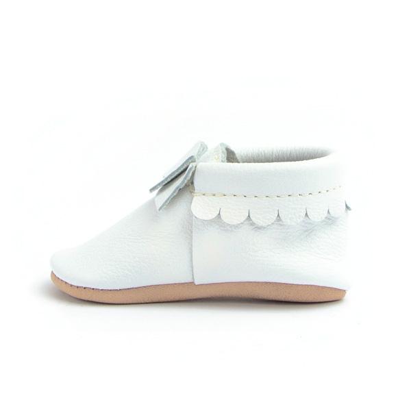Bright White Bow Moccasins - Freshly Picked - joannas-cuties