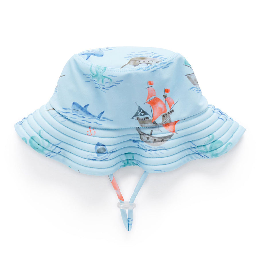 Broad Brim Hat Pirate Ship-SUN HATS-Purebaby-Joannas Cuties