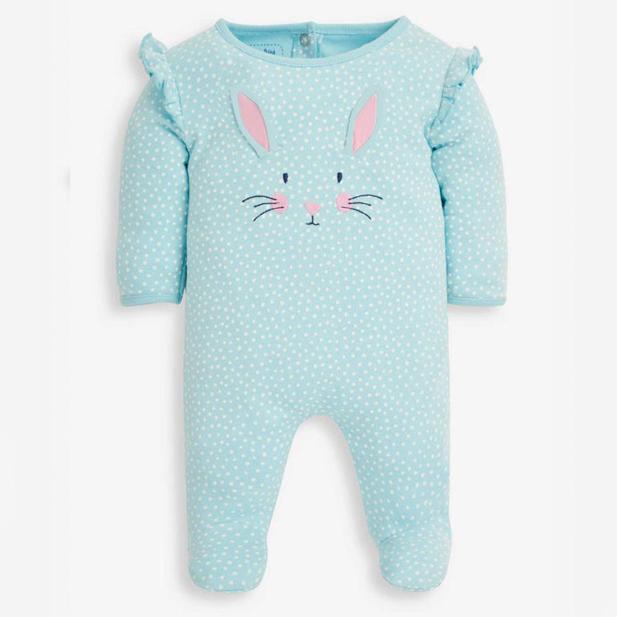 Bunny Appliqué Baby Sleepsuit-JoJo Maman Bebe-Joanna's Cuties