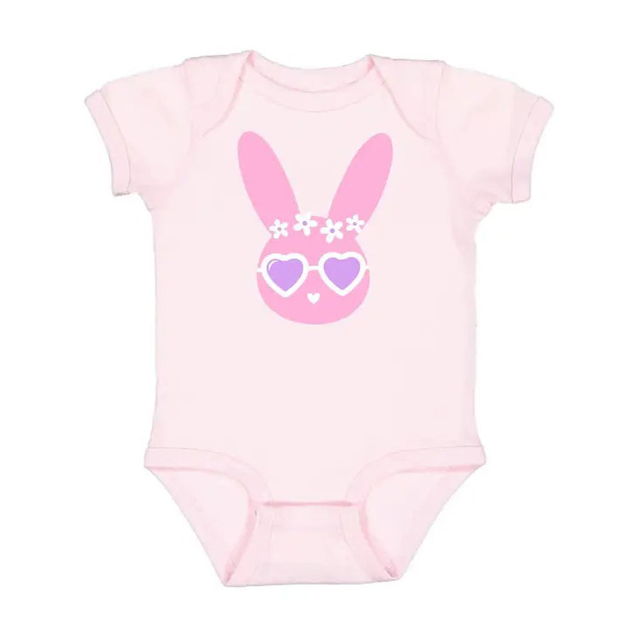 Bunny Babe Short Sleeve Bodysuit - Easter Baby Bodysuit-BODYSUITS-Sweet Wink-Joannas Cuties