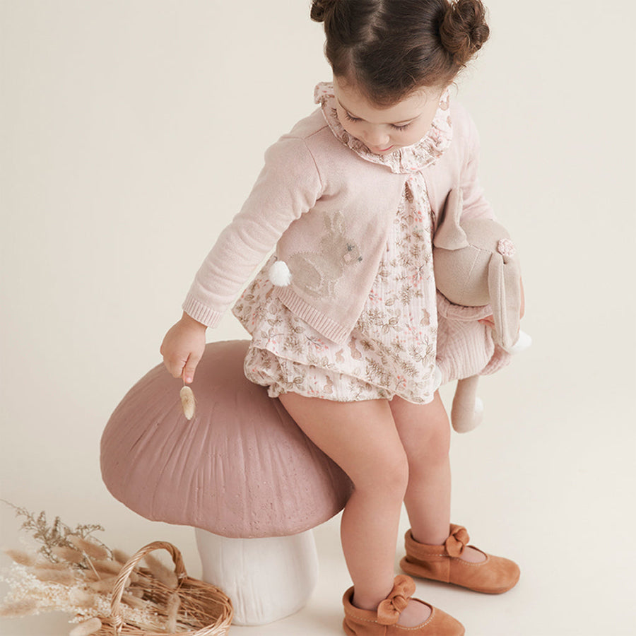 Bunny Cotton Knit Baby Cardigan-CARDIGANS & SWEATERS-Elegant Baby-Joannas Cuties