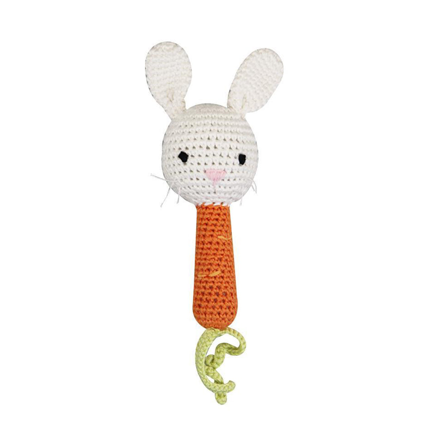 Bunny Crochet Stick Rattle-Zubels-Joanna's Cuties