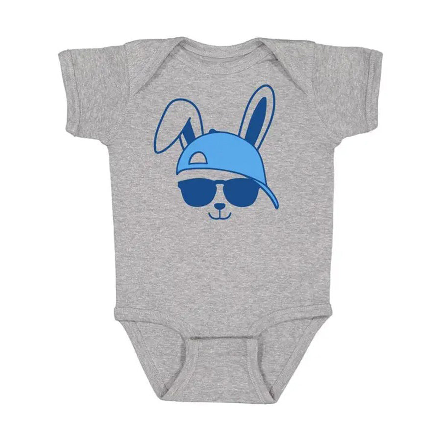Bunny Dude Short Sleeve Bodysuit - Easter Baby Bodysuit-BODYSUITS-Sweet Wink-Joannas Cuties