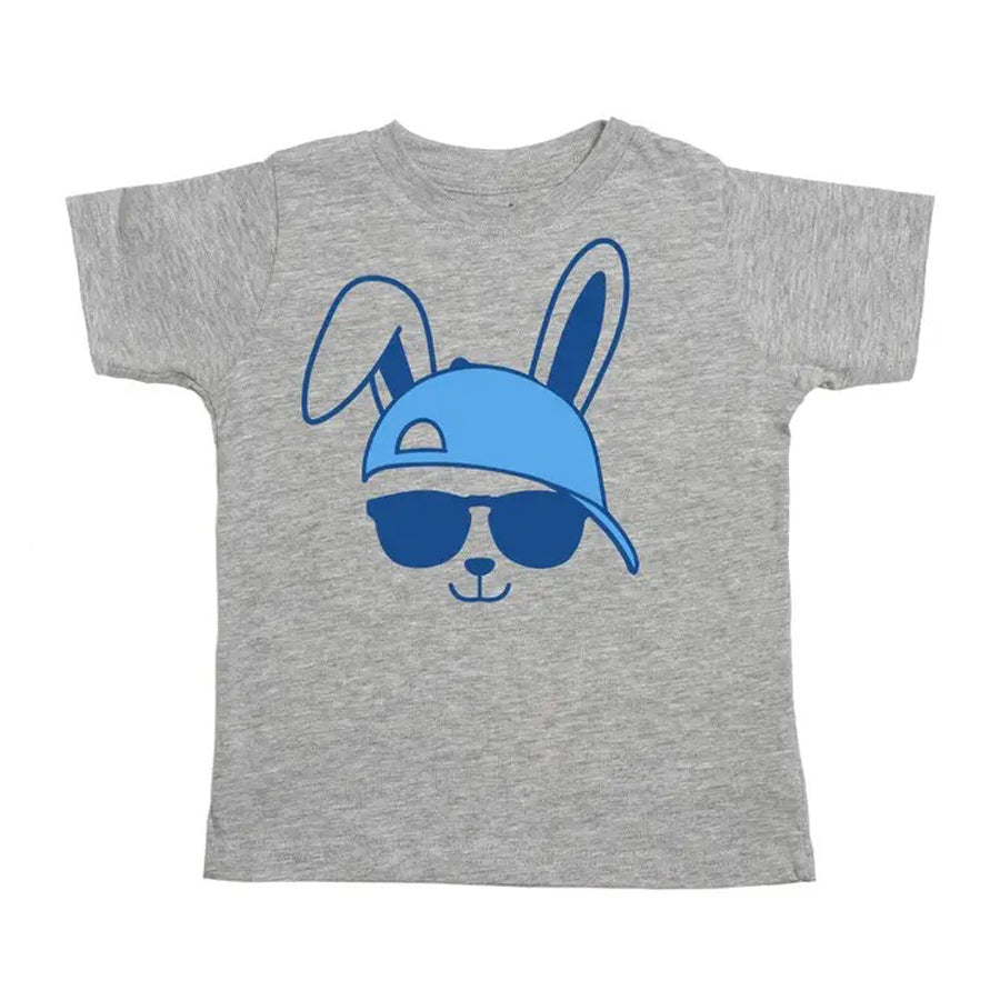 Bunny Dude Short Sleeve Shirt - Kids Easter Tee-TOPS-Sweet Wink-Joannas Cuties