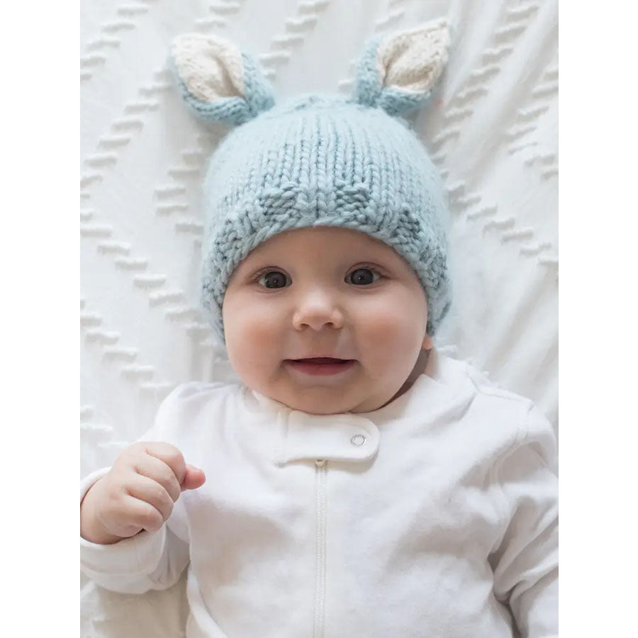 Bunny Ears Blue Beanie Hat-HATS & SCARVES-Huggalugs-Joannas Cuties