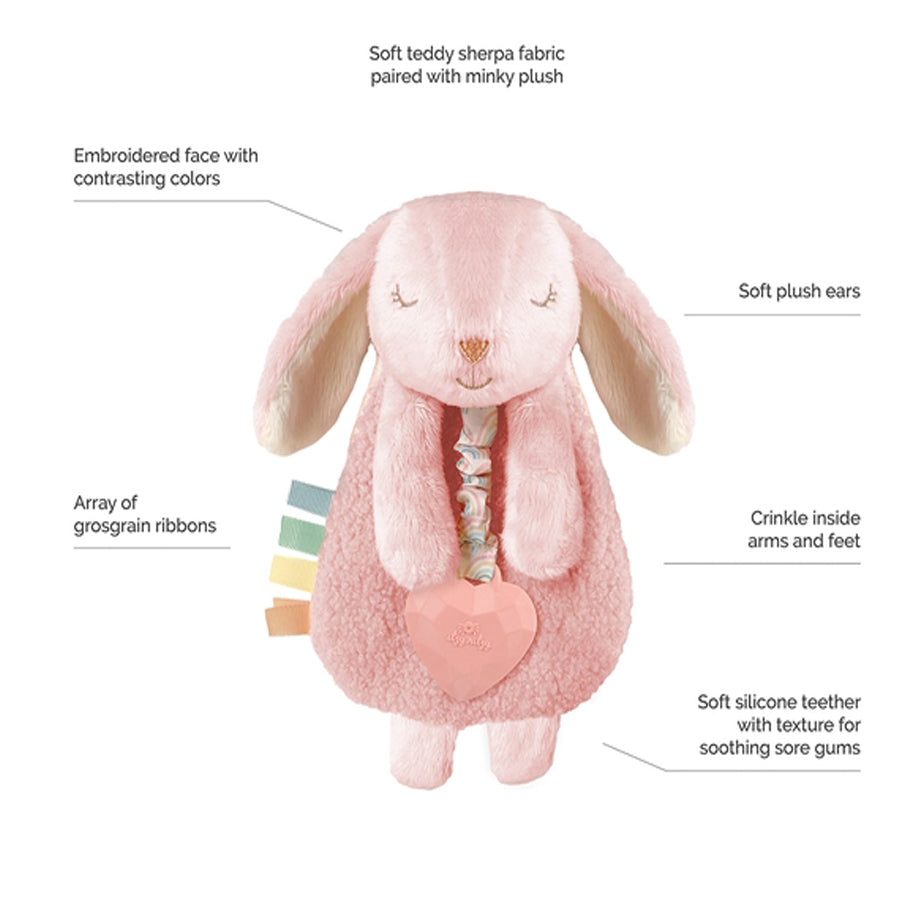 Lovey™ Bunny Plush with Silicone Teether Toy-Itzy Ritzy-Joanna's Cuties