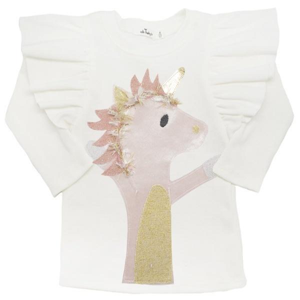 Butterfly Sleeved Tee w/ Luxe Star Unicorn - Oh Baby - joannas-cuties