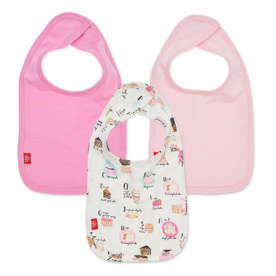 Cake My Day Modal Magnetic 3 Pack Bibs-Magnetic Me-Joanna's Cuties