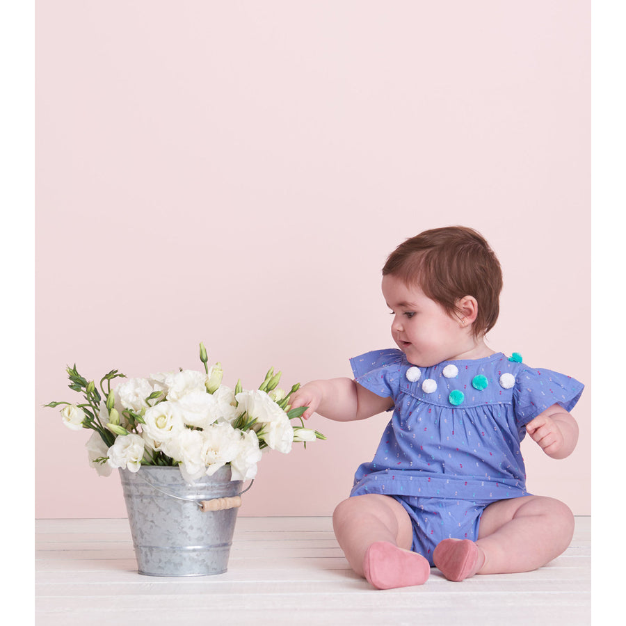 Candied Swiss Dots Baby Flutter Sleeve Dress-Hatley-Joanna's Cuties