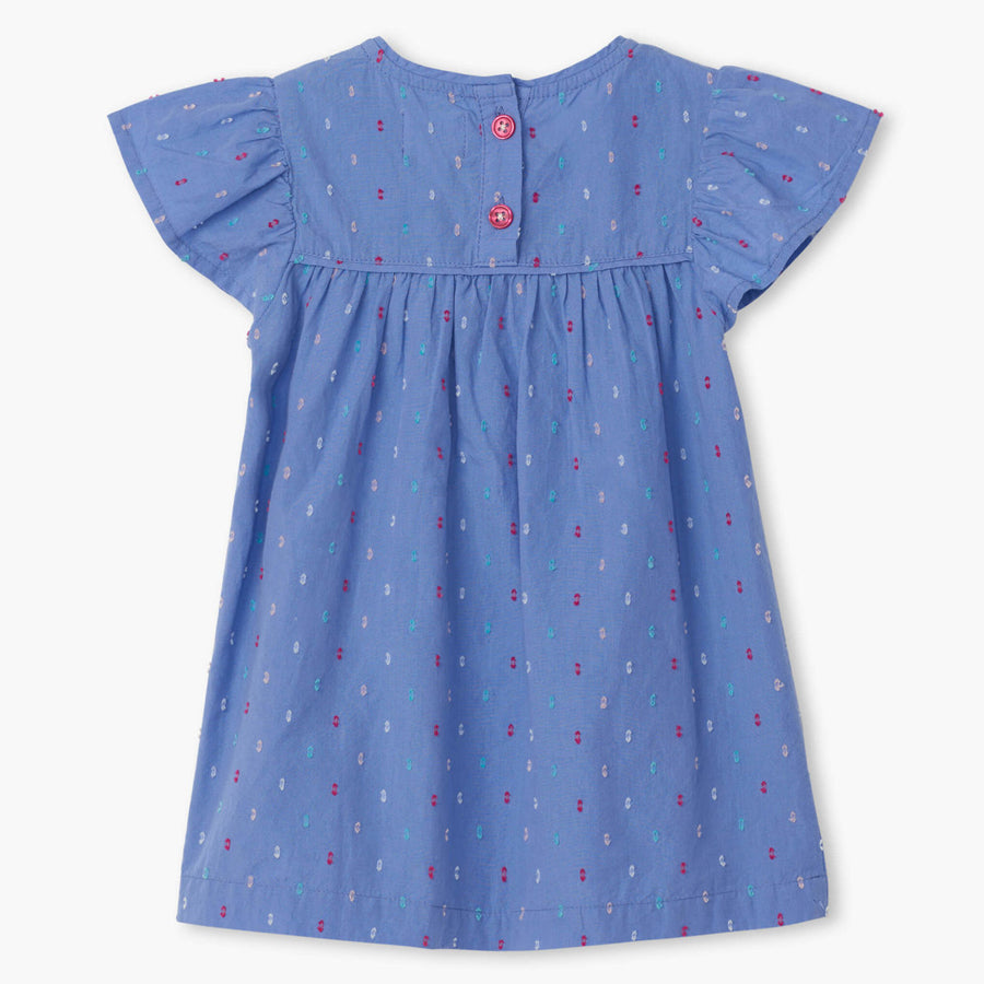 Candied Swiss Dots Baby Flutter Sleeve Dress-Hatley-Joanna's Cuties