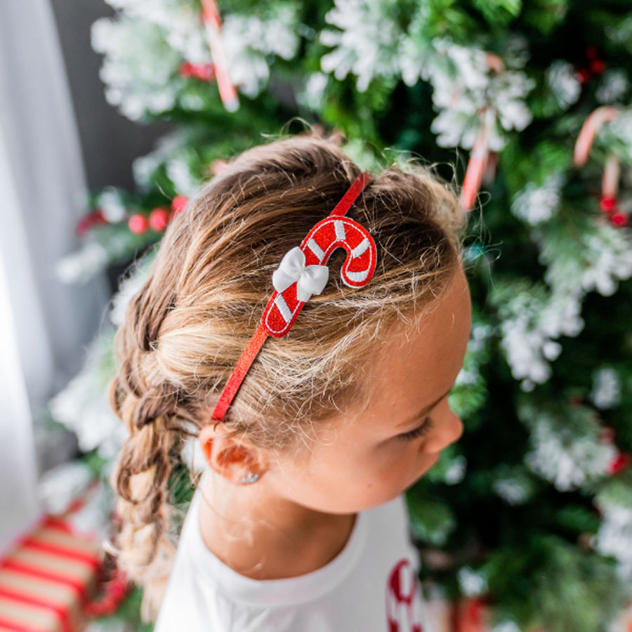 Candy Cane Headband- Kids Christmas Headband-Sweet Wink-Joanna's Cuties