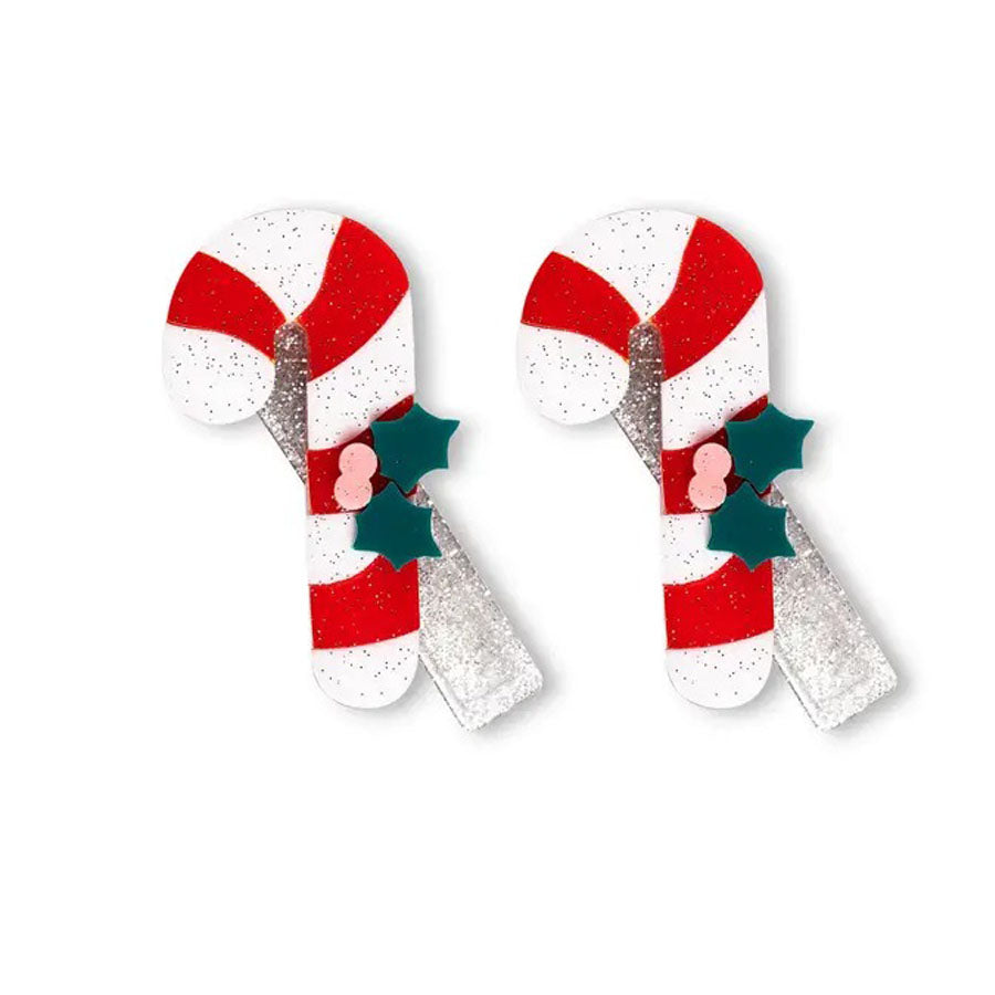 Candy Cane Red Stripes Alligator Clip-HAIR CLIPS-Lilies & Roses-Joannas Cuties