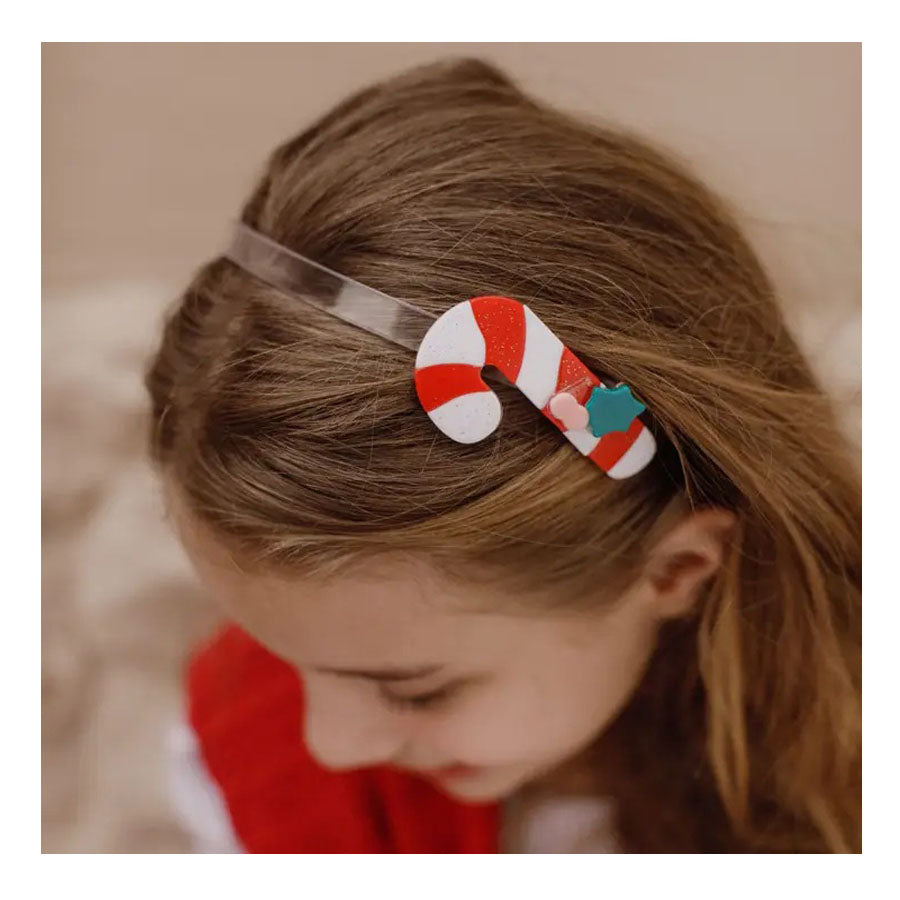 Candy Cane Red Stripes Headband-HEADBANDS-Lilies & Roses-Joannas Cuties
