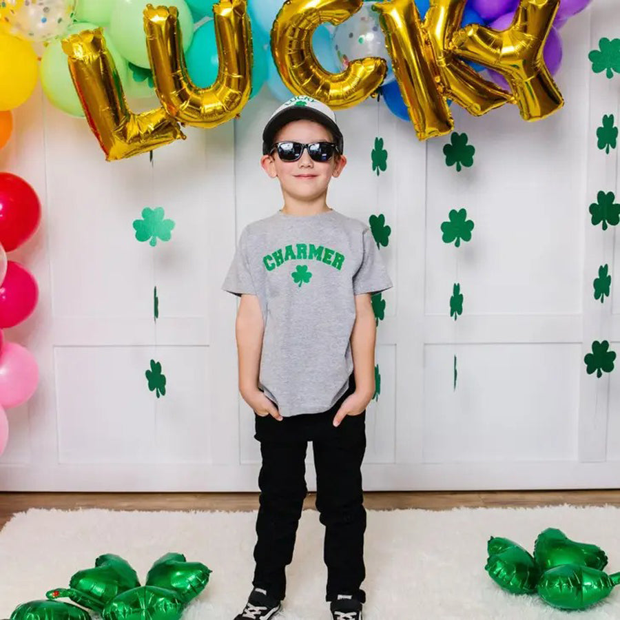 Charmer Short Sleeve Shirt - Kids St. Patrick's Day Tee-TOPS-Sweet Wink-Joannas Cuties