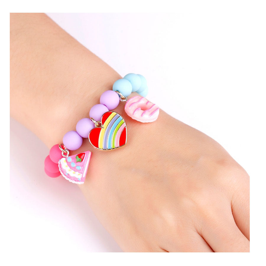 Charming Whimsy Bracelet - Rainbow Heart-JEWELERY-Girl Nation-Joannas Cuties