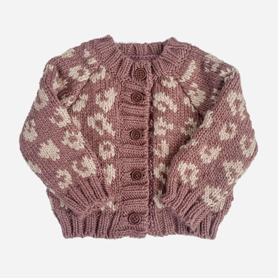Popcorn Hand Knit Cardigan in Blush Pink from The Blueberry Hill – Blossom