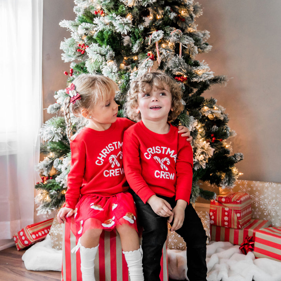 Christmas Crew Sweatshirt - Kids Christmas Sweatshirt-Sweet Wink-Joanna's Cuties