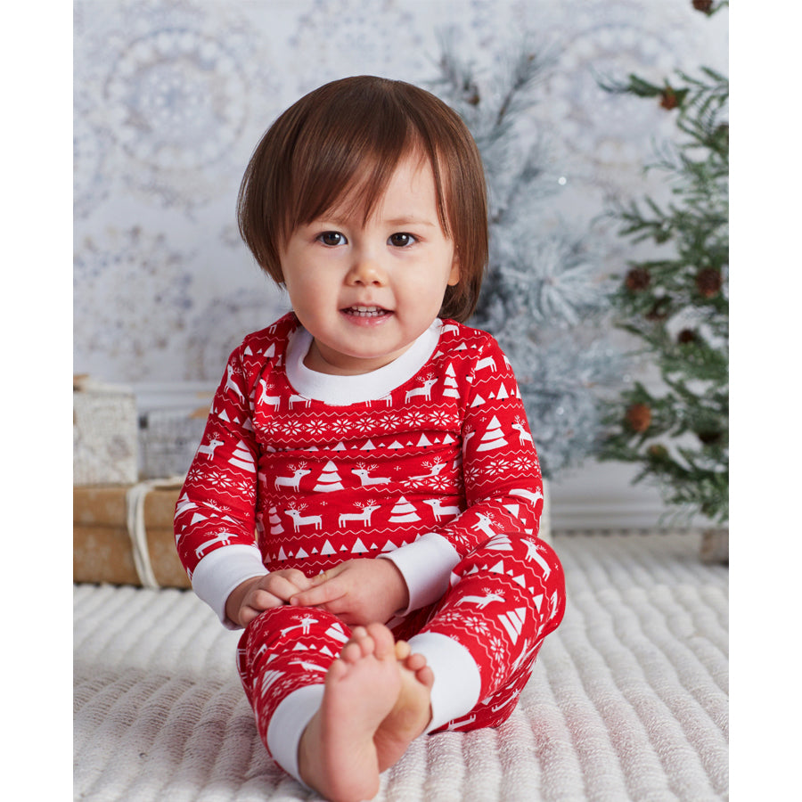 Christmas Deer Pajama Set - Kissy Kissy - joannas-cuties