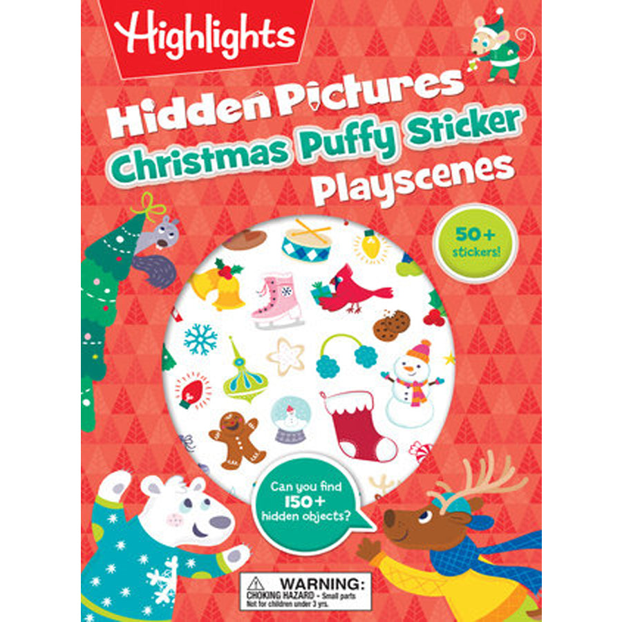 Christmas Hidden Pictures Puffy Sticker Playscenes-Penquin Random House-Joanna's Cuties