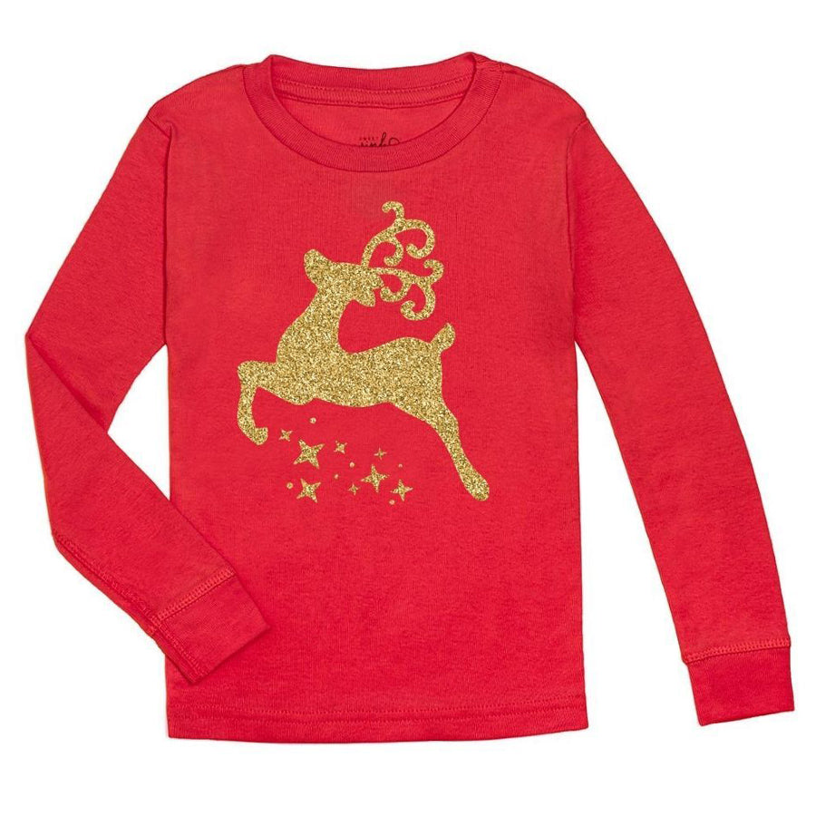 Christmas Reindeer L/S Shirt-Sweet Wink-Joanna's Cuties