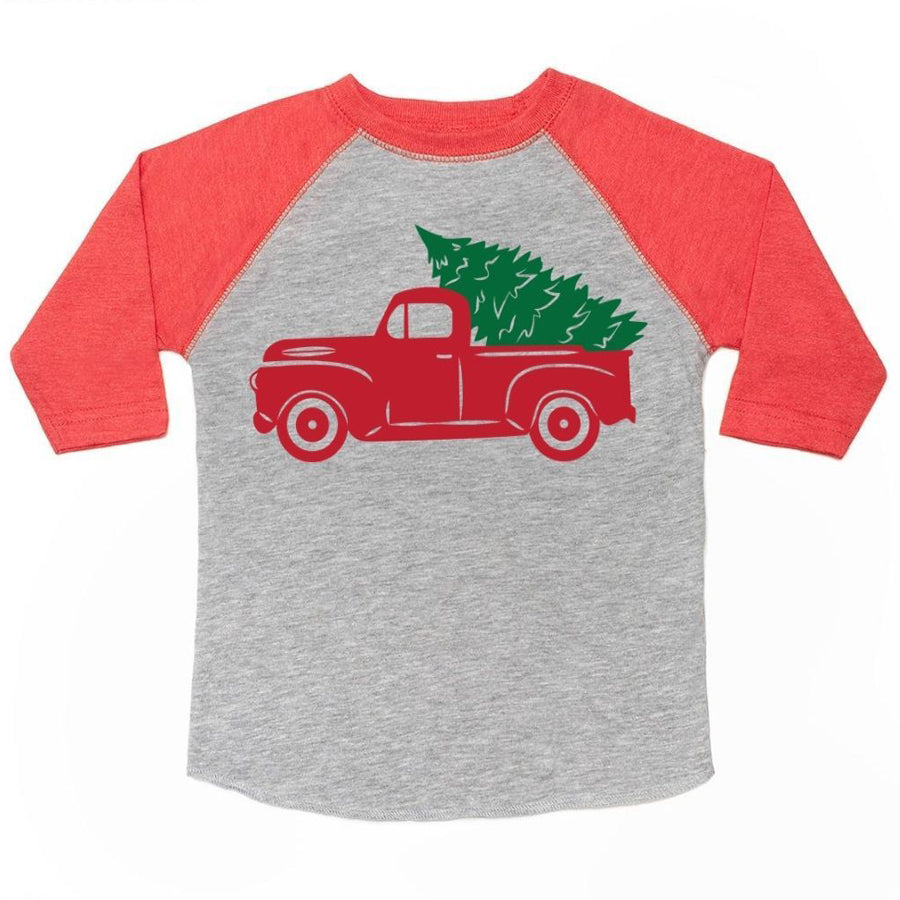 Christmas Truck L/S Shirt-Sweet Wink-Joanna's Cuties