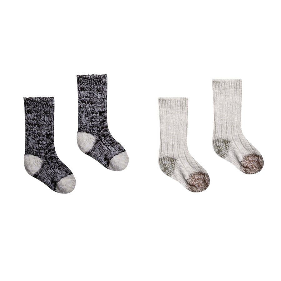 Chunky Knit Socks Set - Color Block-Rylee + Cru-Joanna's Cuties