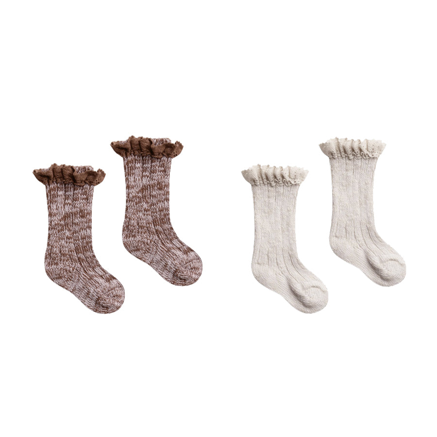 Chunky Knit Socks Set - Wine & Stone-Rylee + Cru-Joanna's Cuties