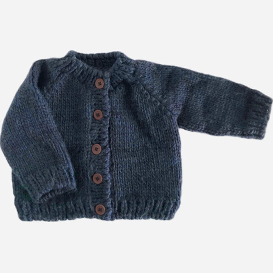 Classic Cardigan - Acrylic Hand Knit Kids Sweater-The Blueberry Hill-Joanna's Cuties