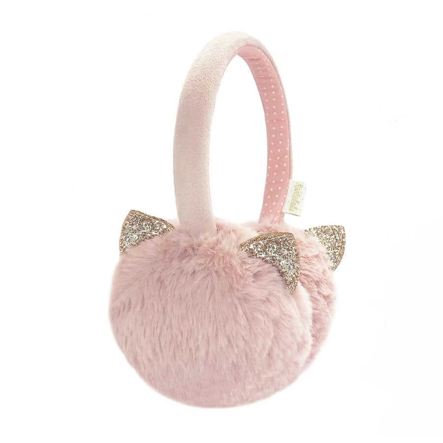 Cleo Cat Earmuffs Pink-HATS & SCARVES-Rockahula Kids-Joannas Cuties