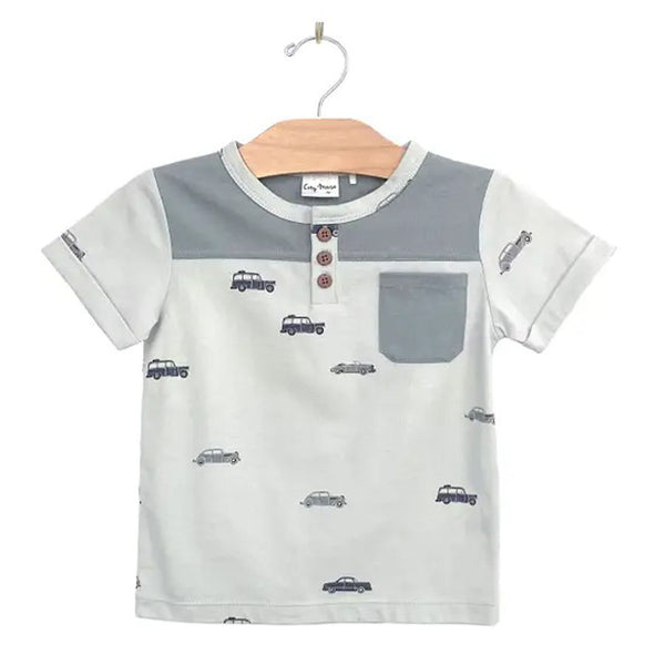 Colorblock Henley - Cars