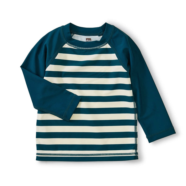 Colorblock Long Sleeve Rash Guard, Tea