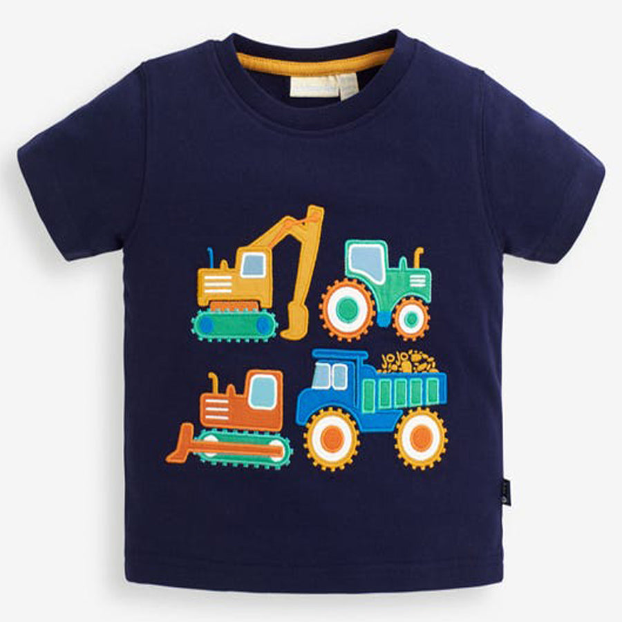 Construction Truck Applique T-Shirt-JoJo Maman Bebe-Joanna's Cuties