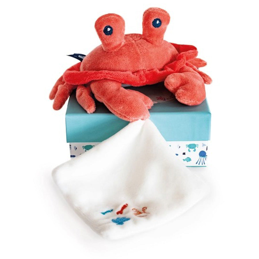 Under the Sea: Coral Crab Plush With Blanket-Doudou Et Compagnie-Joanna's Cuties