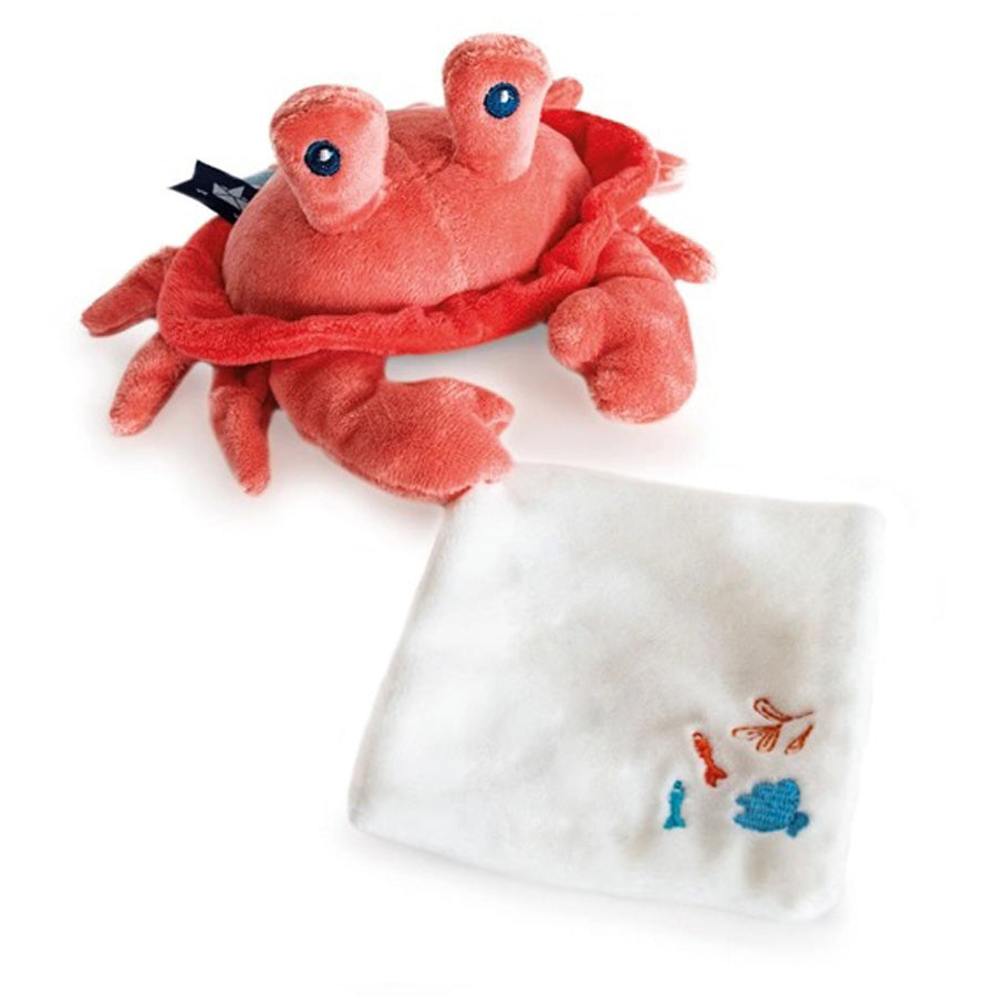 Under the Sea: Coral Crab Plush With Blanket-Doudou Et Compagnie-Joanna's Cuties