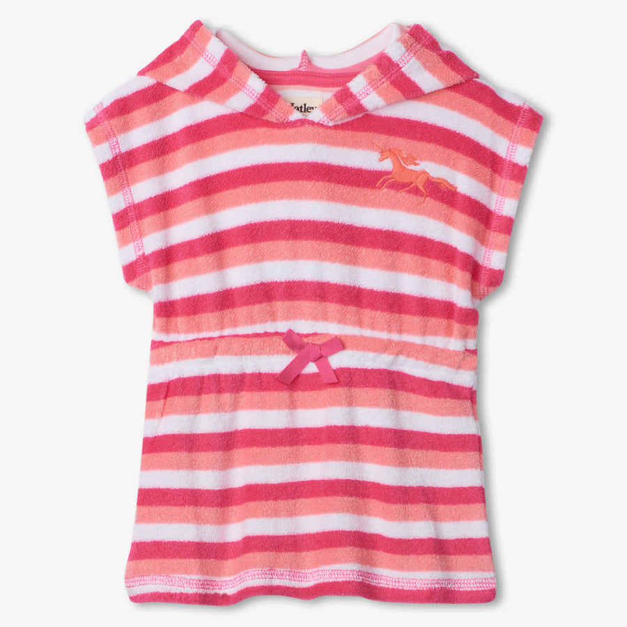 Cotton Candy Stripes Baby Hooded Terry Cover Up-COVER-UPS-Hatley-Joannas Cuties